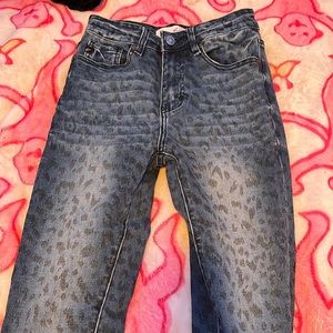 Cheetah skinny jeans size 1/24 kancan jeans